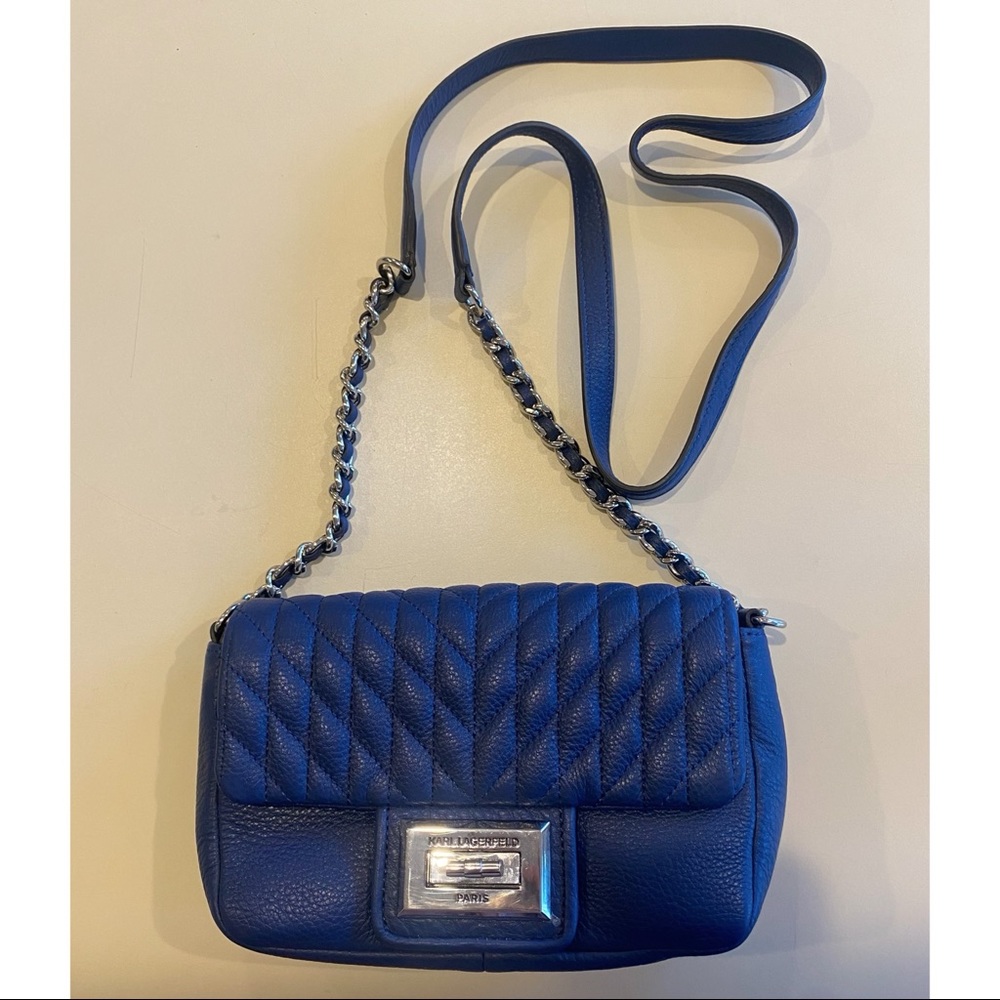 Karl Lagerfeld blue purse
